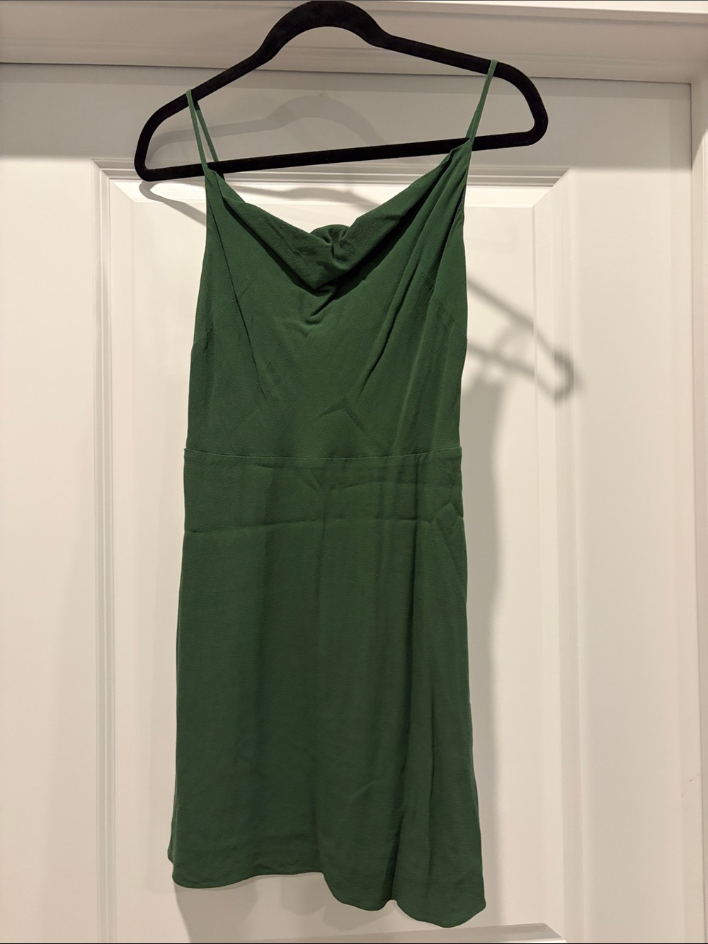 Sunday Best Emerald Green Cowl Neck Mini Dress